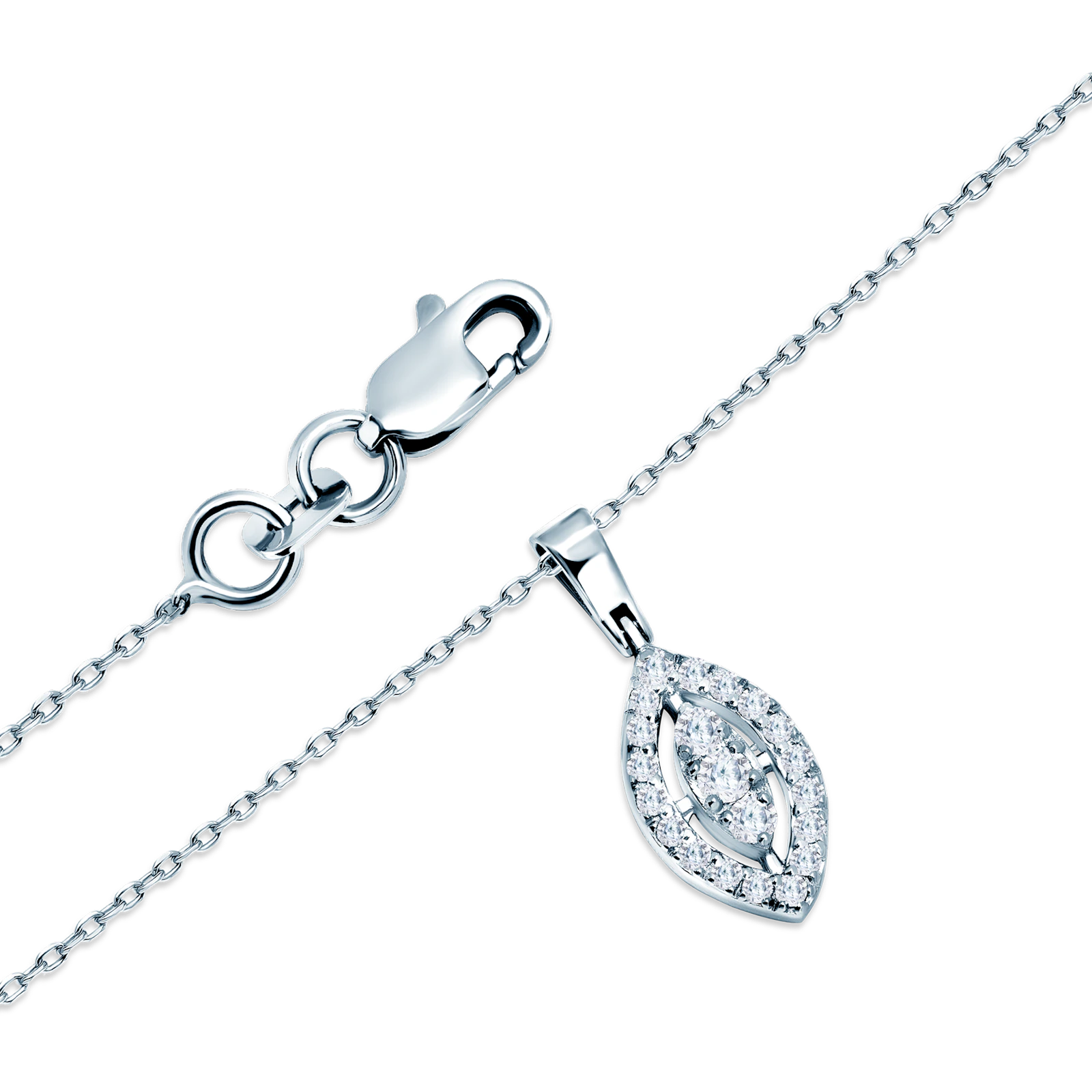 SAVICKI's necklace: white gold, diamonds